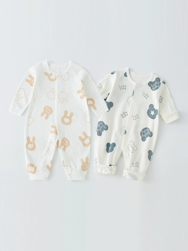 Детский демисезонный хлопковый лонгслив, весеннее боди для новорожденных подходит для мужчин и женщин для девочек для раннего возраста