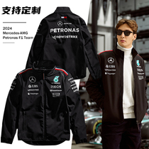 2024 New F1 Racing Suit Jacket Mercedes-Benz Team Mens and Womens Motorcycle Clothing American Jacket Long Sleeve Customized Autumn and Winter