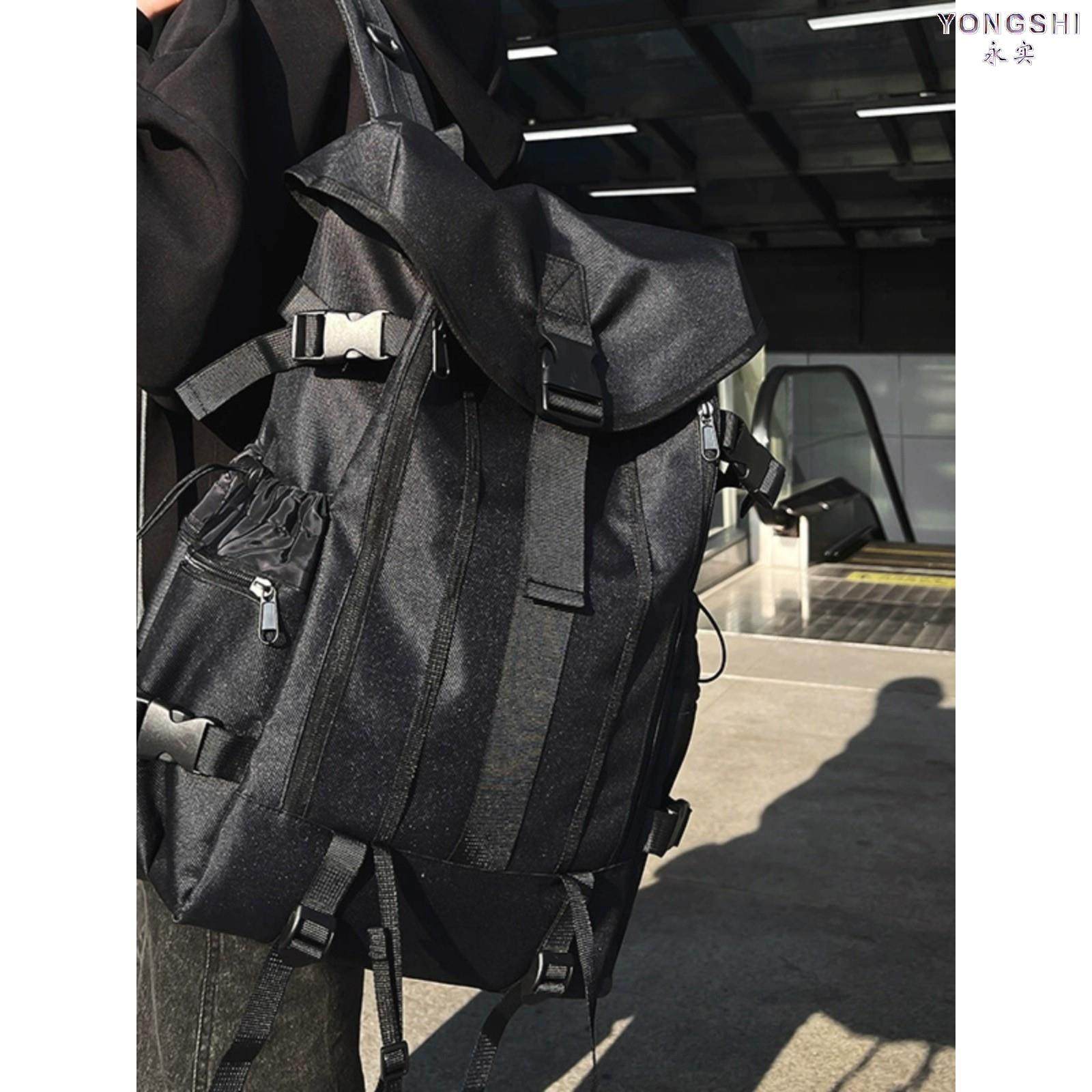 Fashionable Large-Capacity Functional Backpack for Men, Outdoor Travel, Hiking Backpack, Water-Repellent College Student Bag for Women