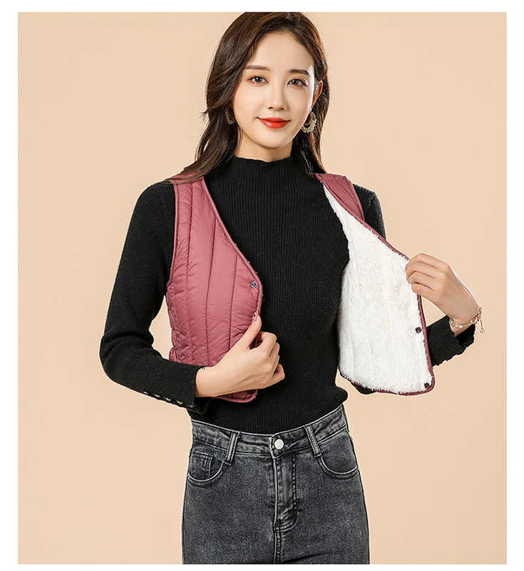2024 Authentic Slim Fit Warm Vest Camisole Short down Cotton Vest Women's Winter Chest Protector Top