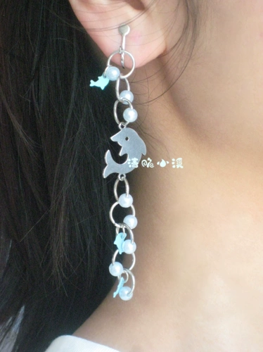 Crisp Creek*Aquarium Dream*Оригинальный дельфин Sweato Полные серьги Bubble Ear крюк