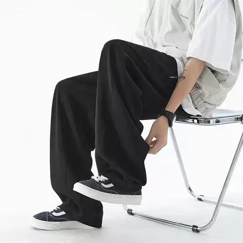 Шелковые летние тонкие штаны для отдыха, свободный прямой крой