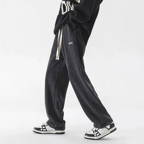 Мужские осенние штаны для отдыха, свободный прямой крой, в американском стиле, большой размер