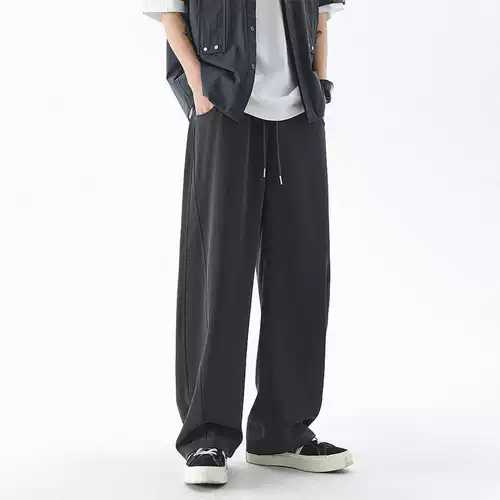 Шелковые летние тонкие штаны для отдыха, свободный прямой крой