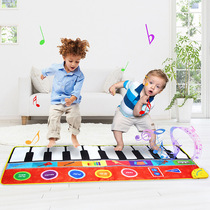 148*60cm Childrens oversized piano music blanket Baby dance blanket Music carpet Piano game mat