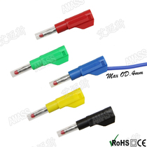 Ames 4mm safety type nickel-plated Banana plug telescopic transparent sheath can be stacked hot sale connector