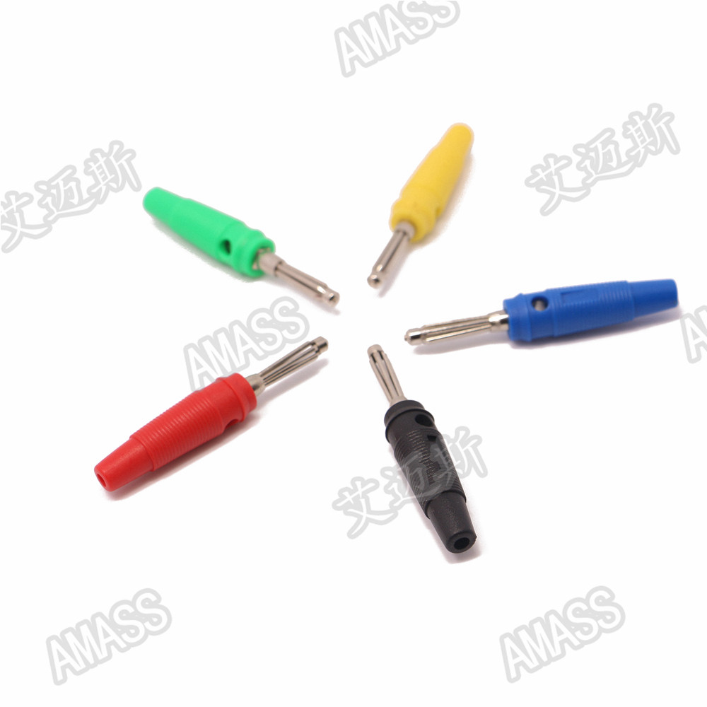4 0mm nickel plated seven needle banana plug welding-free screw crimping PVC assembled side can be superimposed