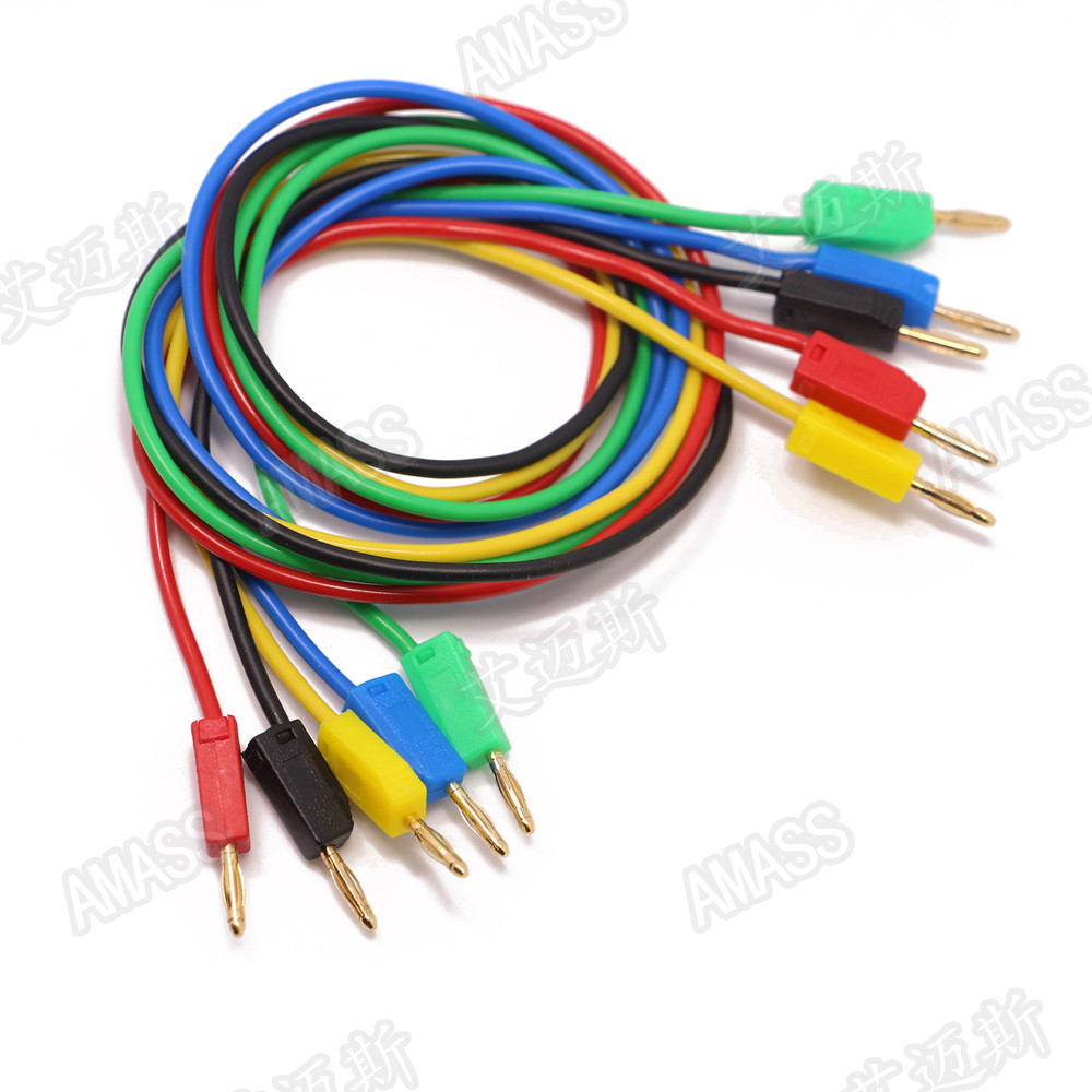 2 0mm ends banana plug test wire male plug to male plug Gold-plated PVC 0 5mm2 stackable plug