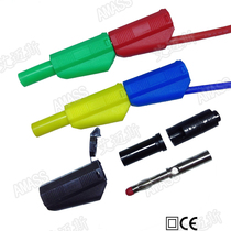 4mm safe high voltage Banana plug can be stacked PA nickel-plated lantern pattern CECATII 600V