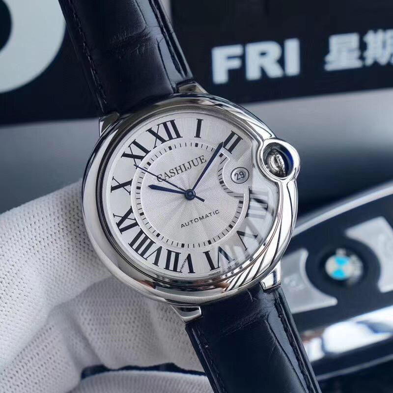 New Blue Needle Fully Automatic Mechanical Watch for Men, Genuine Leather Waterproof Balloon Men's Watch, Fashionable and Trendy Genuine Leather Strap, Stainless Steel New Blue Needle Fully Automatic Mechanical Watch for Men, Genuine Leather Waterproof Balloon Men's Watch, Fashionable and Trendy Genuine Leather Strap, Stainless Steel