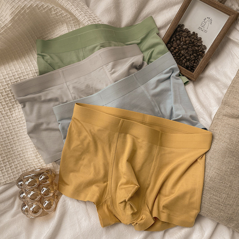 Men's underwear Modale Seamless Four Corner Pants Underwear Man Trend Pure Color Shorts Comfort Four-corner Pants Breathable Shorts