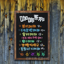 Solid wood hanging retro size Blackboard Coffee Shop restaurant carbonized old advertising menu bar price list