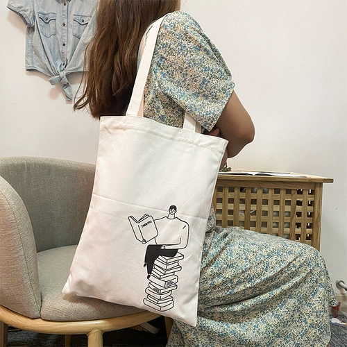 Свежий шоппер, вместительная и большая льняная сумка, летняя сумка на одно плечо, в корейском стиле, коллекция 2021