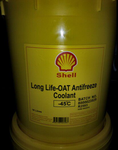Shell full effect coolant (OAT) -30℃ -45℃ -45℃ coolant 18L