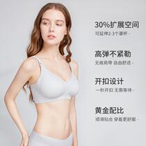 Nursing bra Maternity underwear Thin section pregnant postpartum female breast milk before opening the buckle gathered anti-sagging feeding clothing