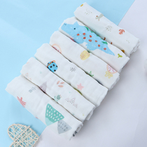 Baby saliva towel handkerchief supplies Gauze small square towel Pure cotton baby face wash face towel 5