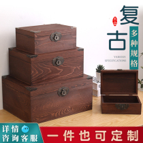 Chuyi retro solid wood jewelry box with lock multifunctional desktop jewelry storage box custom storage box household box