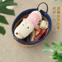 Storage small basket basket rattan desktop woven snacks jewelry sundries remote control living room creative key storage basket