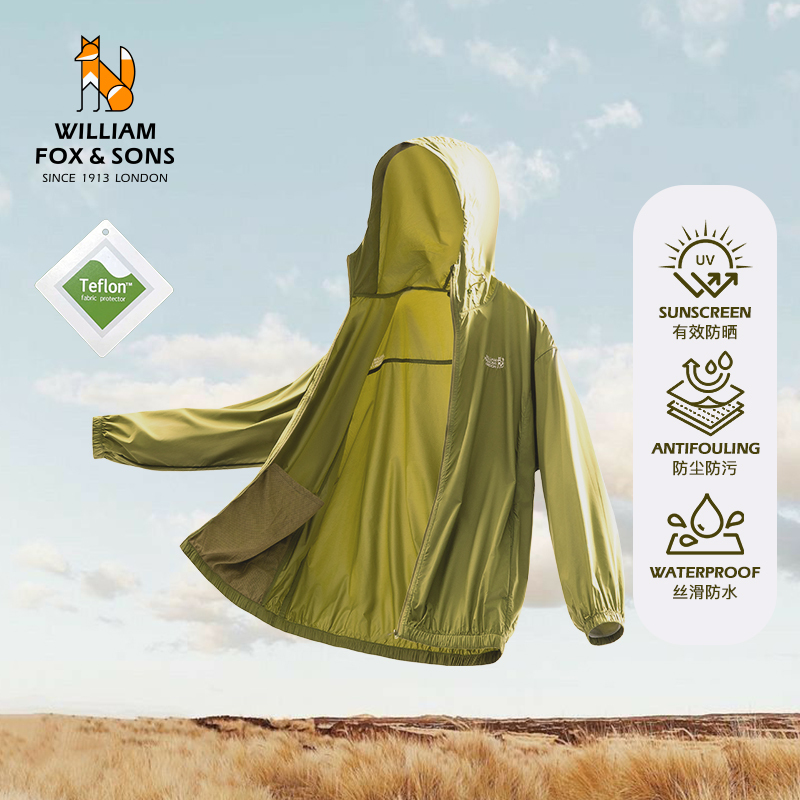 British Little Fox 2026 Summer Dopamine Sun Protection Clothing Upf40+ Teflon Waterproof Thin Jacket for Men and Women