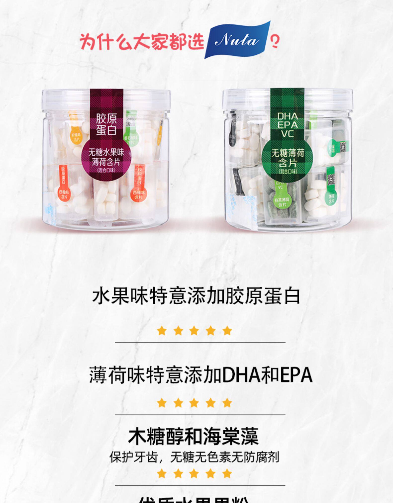 Nuta 无糖薄荷糖 一罐22小盒 图2