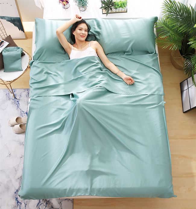 60 Lan Ling hai mặt túi ngủ du lịch Tiansi dành cho người lớn xách tay khách sạn kinh doanh khách sạn trên tấm bẩn đôi - Túi ngủ túi ngủ cho bé mùa đông