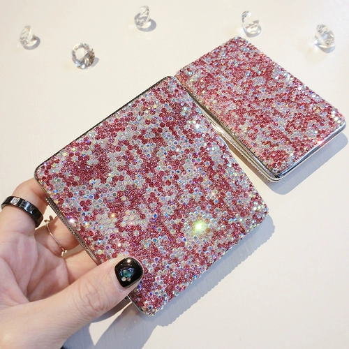 Креативный ультратонкий металлический портсигар, портативная маленькая зажигалка, комплект