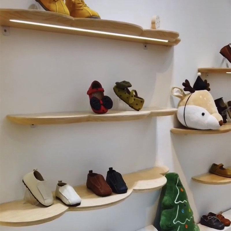 Upper Wall Shoe Store Shoe Rack Bag Kit Accessories Show Shelf Clothing Store Display Shelving Cloud Shop Commercial Shelf-Taobao