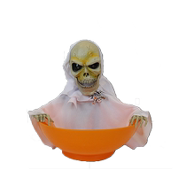 Halloween decoration supplies trick props candy bowls light-controlled luminous and sounding skulls ghosts scary holiday costumes