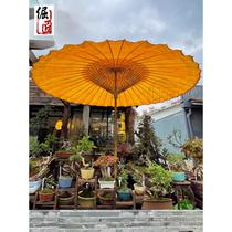 Intangible cultural heritage handmade oil paper umbrella Jiangnan ancient town courtyard garden large umbrella rainproof and sunproof practical retro outdoor parasol