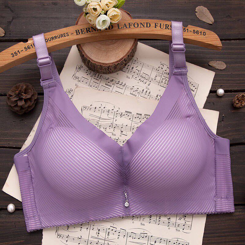 The new breathable breast collection gathered no steel ring large size sexy comfortable adjustable all-match girls underwear female bra
