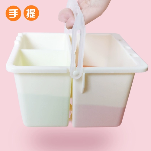 Универсальный держатель для ручек, художественный стаканчик для мытья кистей, ведро, акварель, пигментированная портативная маленькая художественная гуашь для школьников, 2 в 1, увеличенная толщина