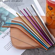 304 stainless steel straws suit colour metal non disposable
