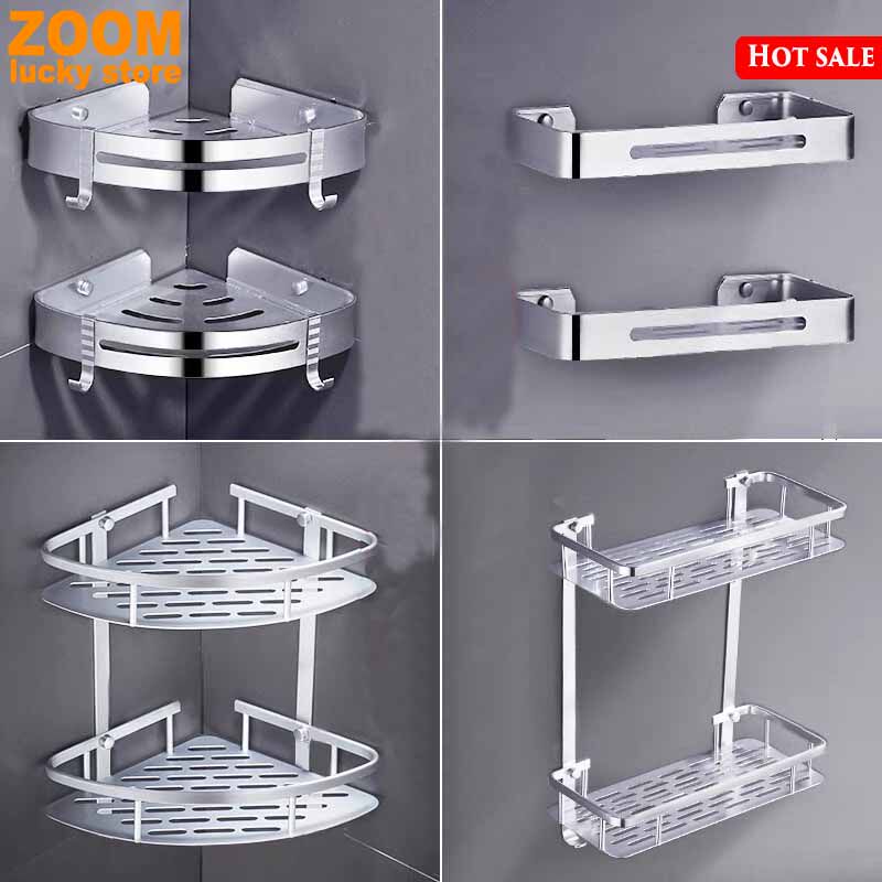 bathroom shelf toilet storage rack no punching shower racks