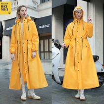 Official Paradise Electric Battery Bike Adult Raincoat Woman single person long style Full-body Fashion New Riding