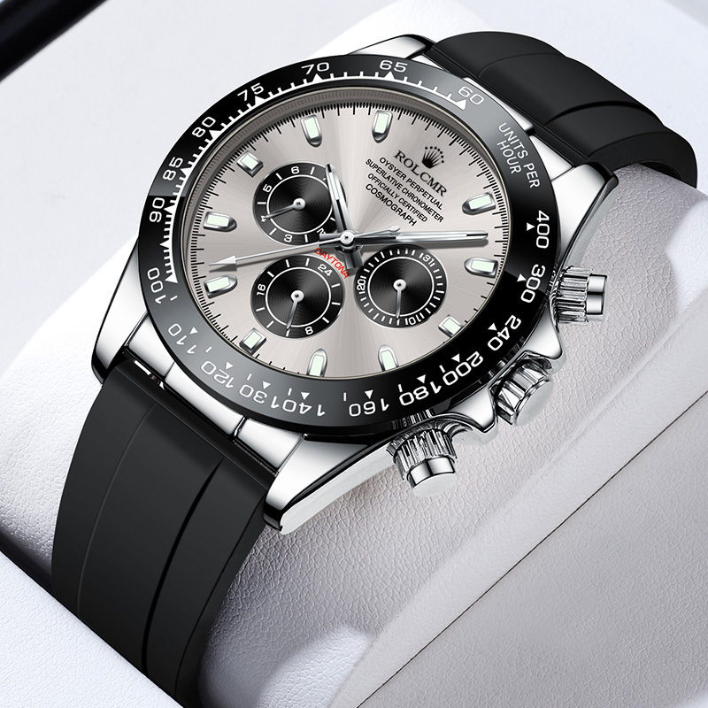 Official Authentic Rossini Watch for Men, Fully Automatic Mechanical Watch, Waterproof, Luminous, Same Model as Shawn Yue's Daytona