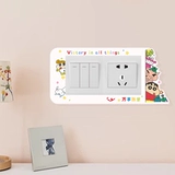 Декоративная креативная защитная крышка с рисунком на 𫔭 выключенной розетке, блокирующая набор декоративных бордюров, декоративные настенные наклейки, украшающие набор бордюров