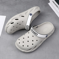 Giày xỏ lỗ nam mùa hè chống trơn trượt giẫm phải phân nhân viên y tế không có mùi hôi chân y tá dép phòng mổ đôi đáy dày dép nam quai ngang