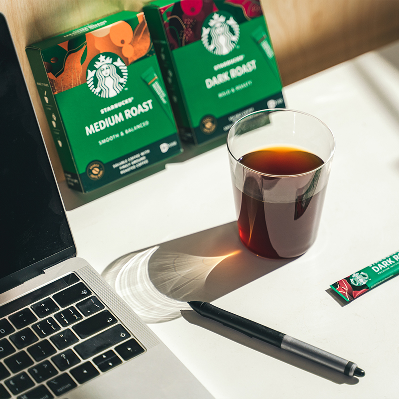 Starbucks 星巴克 精品速溶黑咖啡 随机口味 2.3g*40袋 双重优惠折后¥99包邮