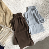 Drape ~ cool ~ silky womens twill stretch ice silk straight casual pants