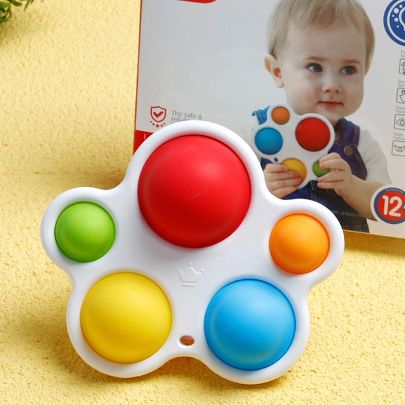 Baby finger disc press plate hand fine action gripping training Bubble Lotte 1 year 2 baby 3 Toys 6 months