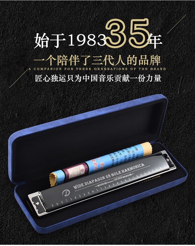Nhập khẩu chiêng xuân 28 lỗ đa âm / có dấu c hòa tấu người lớn mới bắt đầu chơi nhạc cụ chuyên nghiệp - Nhạc cụ phương Tây ampli guitar điện