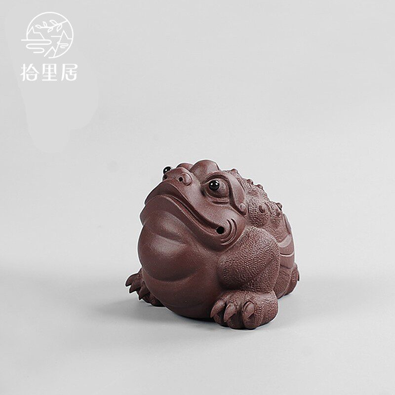 ten livable purple sand handmade golden toad tea favorite toad auspicious tea tray hem with a piece of tea prop spare parts