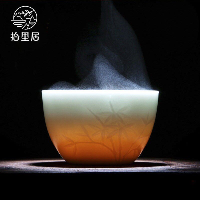 ten live-in Jingdezhen Brief Creative Gongfu Tea Tea With Small Tea Cup High-end Tea Cup Master's Cup Ceramic Tea Drinking Cup