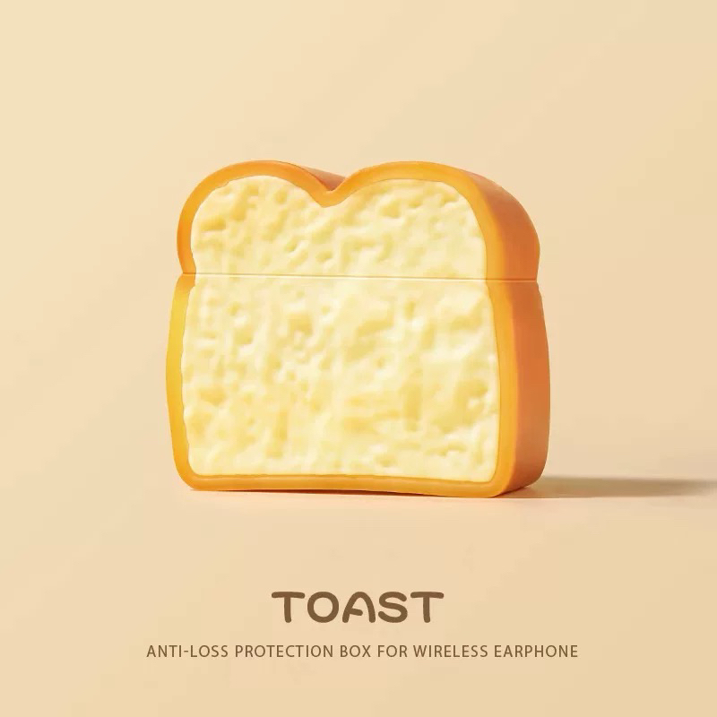 Suitable for Apple Earphone Protective Case, Silicone Airpodspro2 Case, High-End Feel, Airpods4 Noise Reduction, Fourth Generation Pro Second Generation Bluetooth Toast Bread Third Generation Airpod4 Generation Earphone Case
