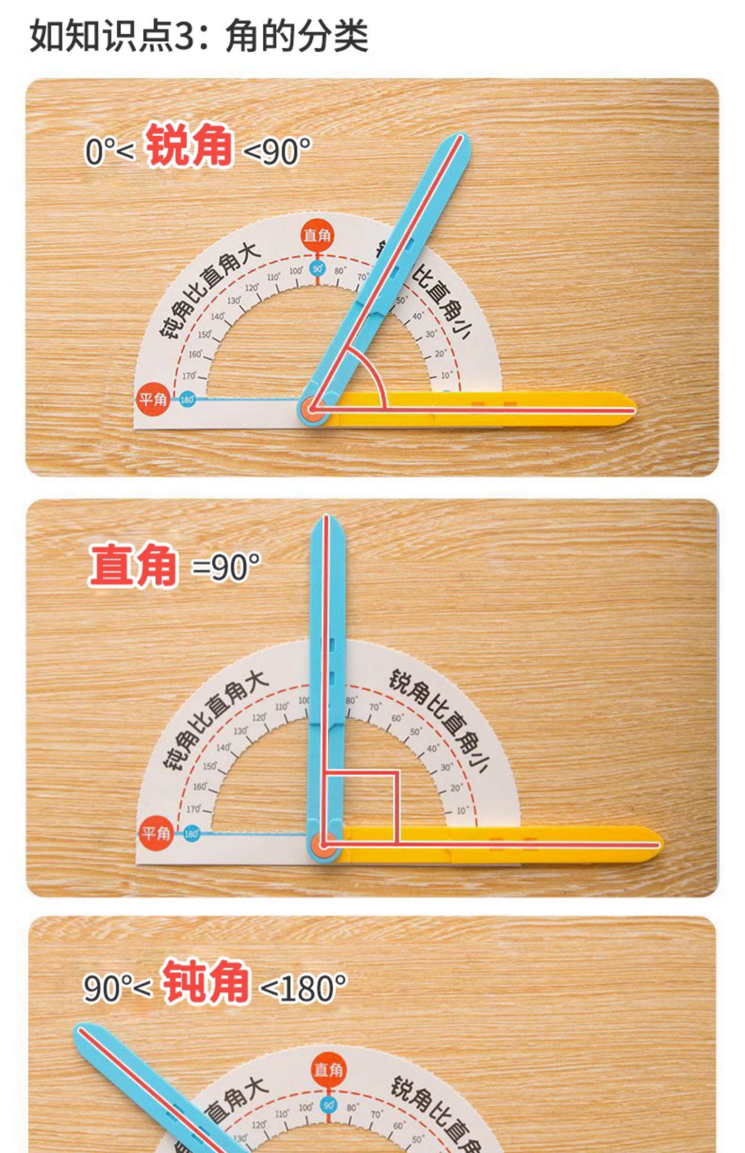 2-4年级数学教具伸缩活动角学具四边形与三角形演示器角初步认识详情6