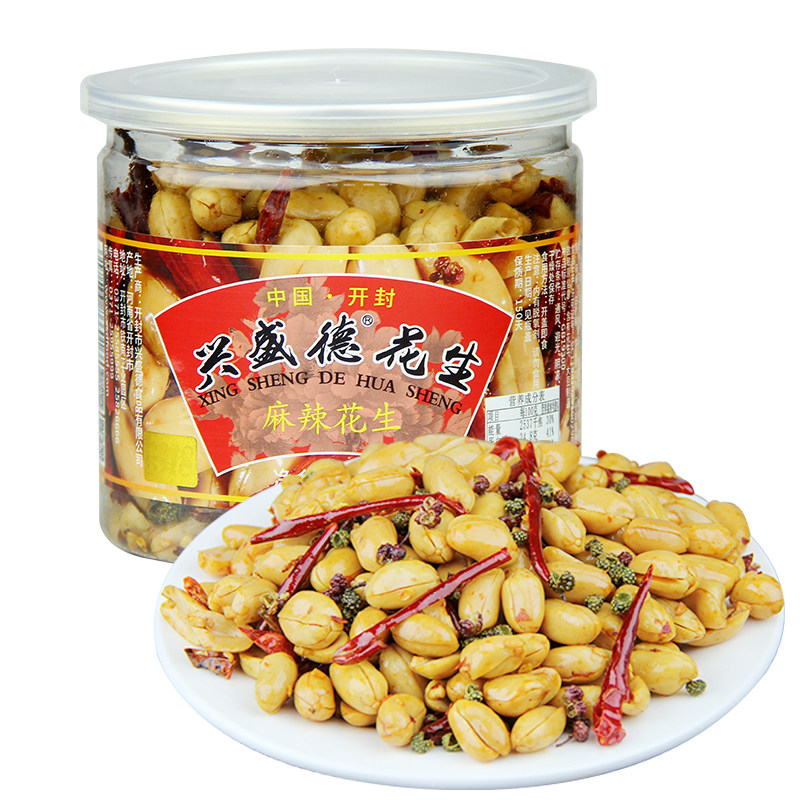 Flourishing Derby Spicy Peanut Rice Five Spice Peanuts Henan Special Produce 325 gr Barrels Loaded with Wine Vegetable Snacks A