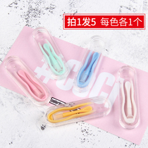 Japan shoots 1 shot of 6 portable tweezers suction stick contact lens companion box with clip contact lens wearing tool