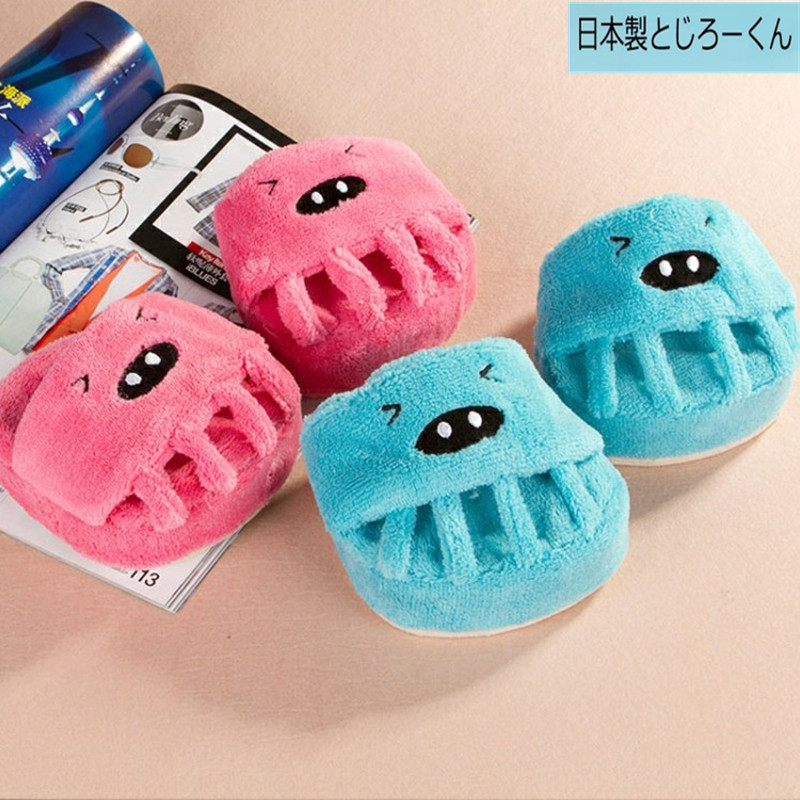 Japanese bow velcro beautiful leg shaping five-toed slippers rose coral velvet lajin half-foot slippers