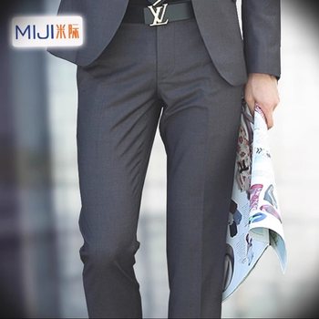 Men's suit trousers autumn and winter slim straight business casual suit trousers no-iron work clothes professional formal wear men's long trousers