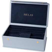 HELAS Hera leather double-layer high-end brand jewelry box storage box large-capacity jewelry storage box storage box